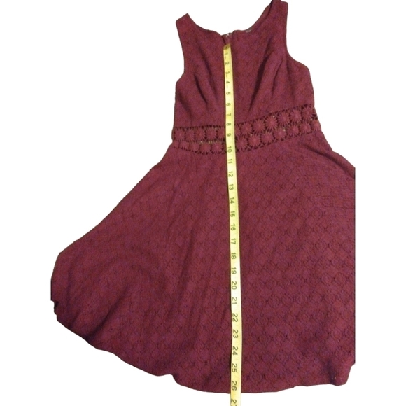 Free People Bright Orchid Daisy Lace Open-Mid Mini Skater Dress   0 - Picture 9 of 10